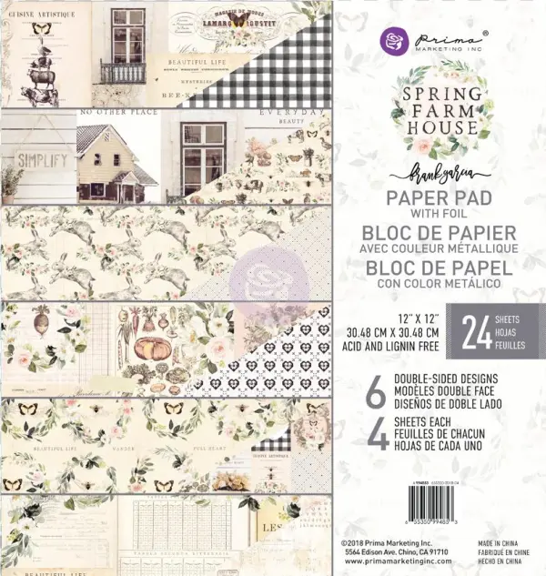 Prima Spring Farmhouse Paper Pad