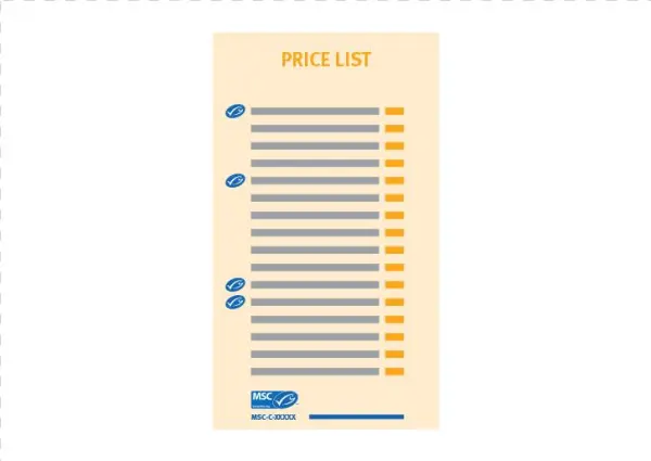 Use Of Msc Label On Price Lists