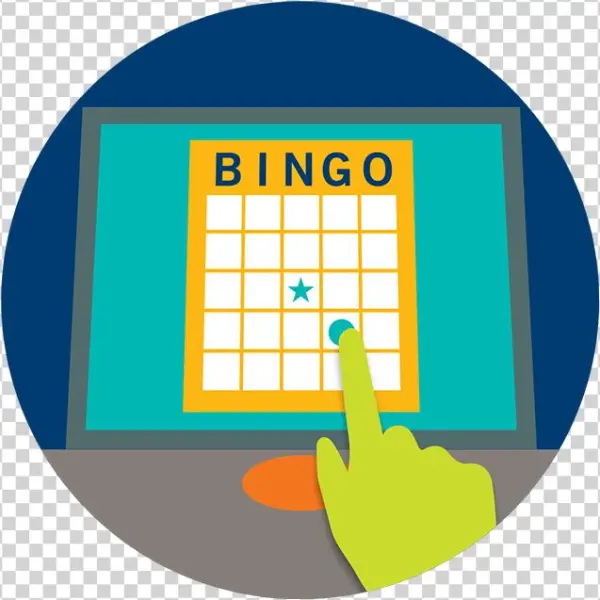 A Finger Touches An Ebingo Card Number On A Terminal