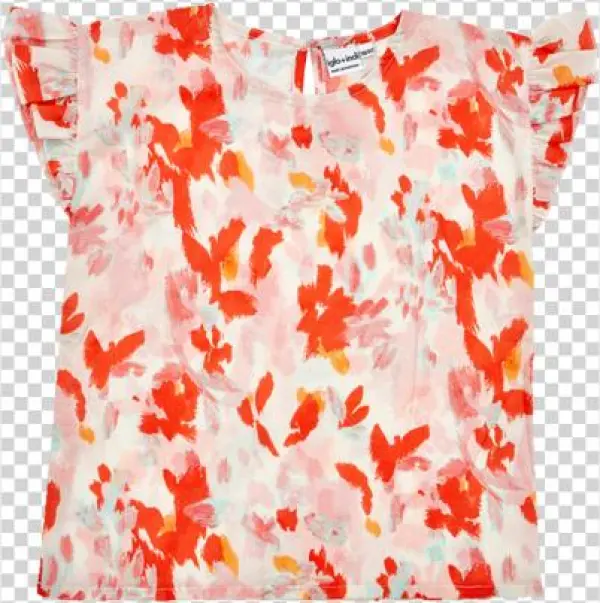 Coral Floral Blouse By Iglo &amp