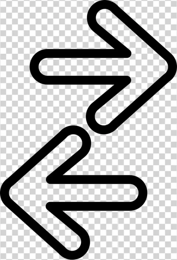 Directional Arrows Couple Of Outlines Comments