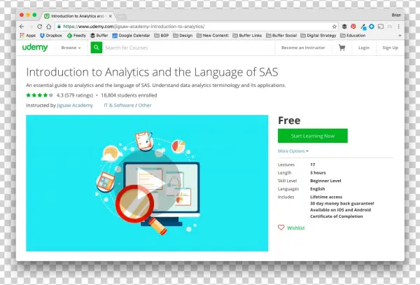 Introduction To Analytics And The Language Of Sas
