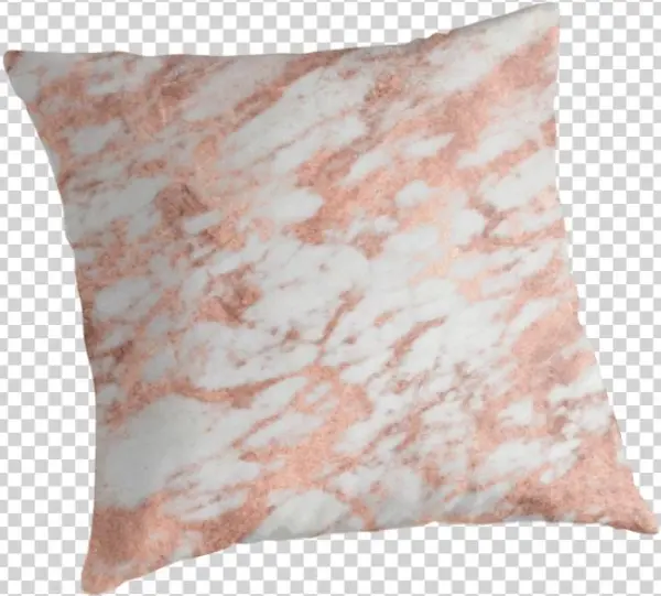 Marble Pink White Throw Pillow By Trendy