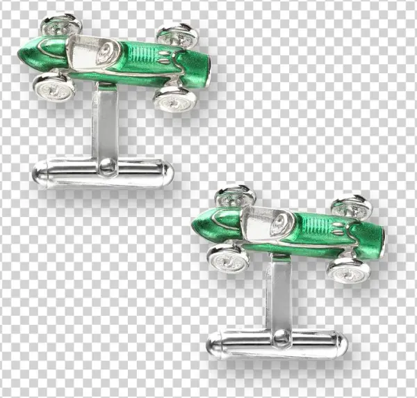 Nicole Barr Designs Sterling Silver Racecar T Bar Cufflinks