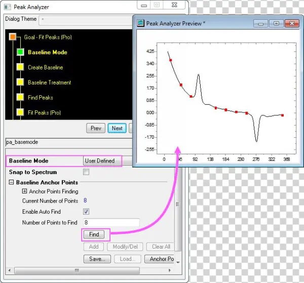Peak Fitting With Baseline 03