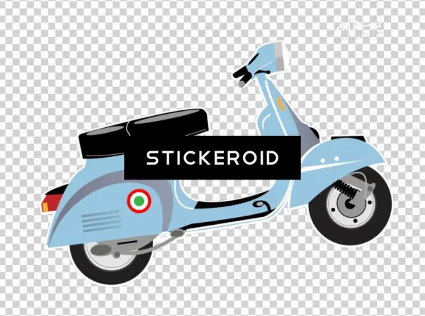 Scooter Vespa Side Illustration