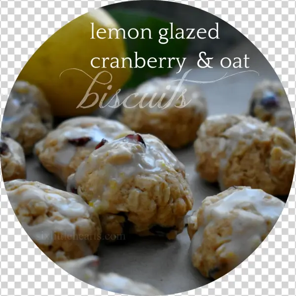 Lemon Glazed Cranberry And Oat Biscuits