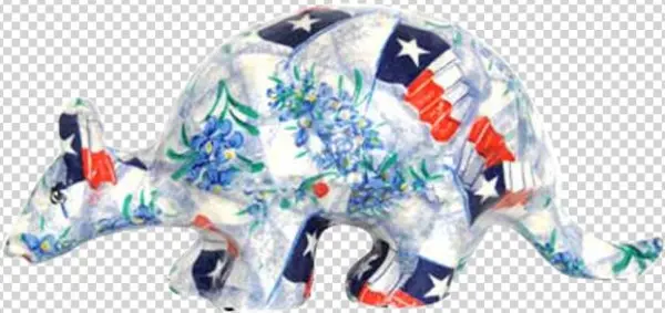 Texas Flags And Flowers Armadillo