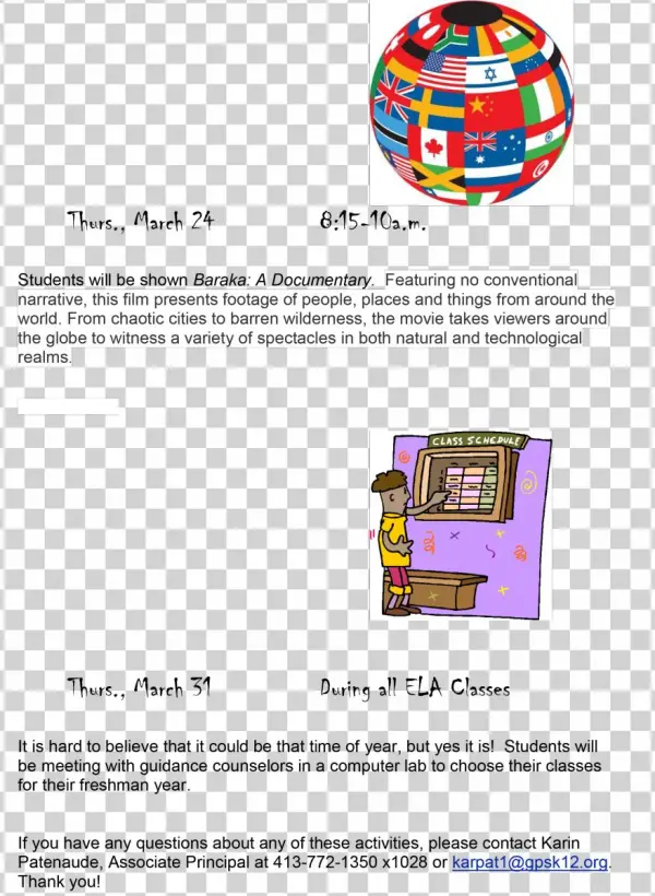 Flyer For March Mcas Activities