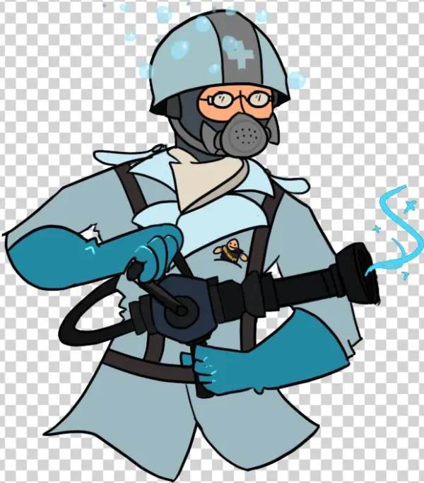 Follow Me On Twitter Medic Loadout Commission - Cartoon