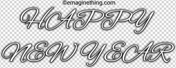 Happy New Year Text Png 2019-whatsapp Sticker,download