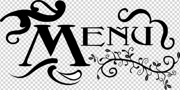 Menu Typography - Clip Art