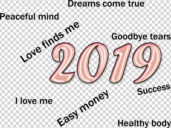 New Year Wishes For 2019 Free Png - Carmine