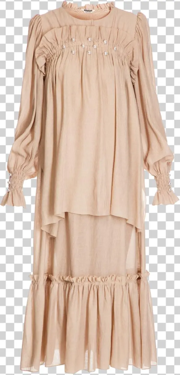 Pearl Detail Smock Dress - Gown