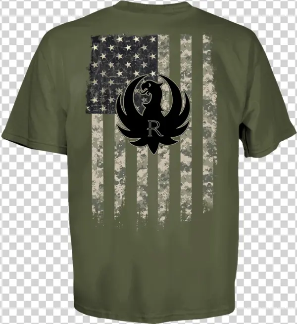 Ruger T Shirt Smoked Smoking Bullet Eagle Logo Firearms