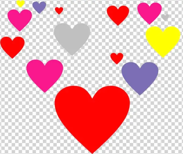 900 X 757 4 - Heart Png Different Colors