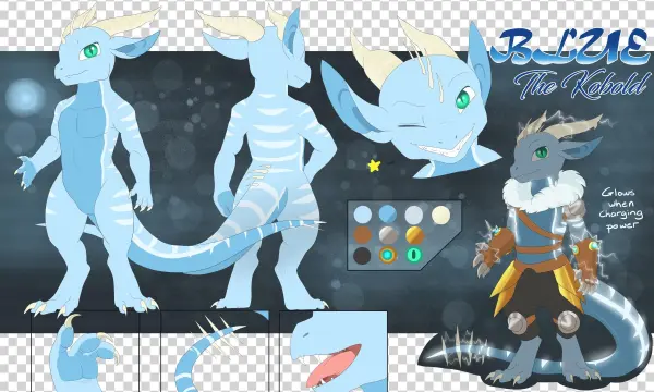 Blue The Kobold - Cartoon