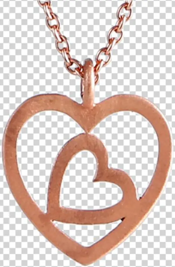 Fine And Feminine Necklace With Two Hearts In One - Locket