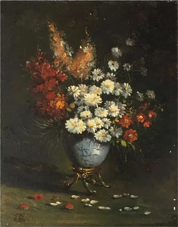 Floral Painting - Zinnia