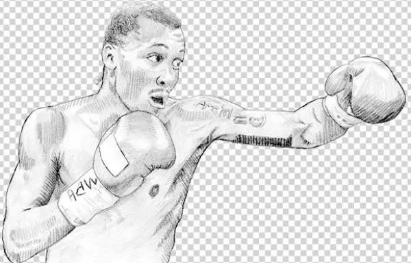 Ilustración A Lápiz - Amateur Boxing