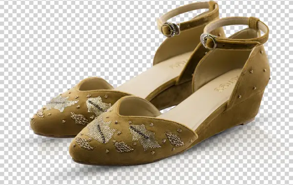 Midnight Petals Gold - Ballet Flat