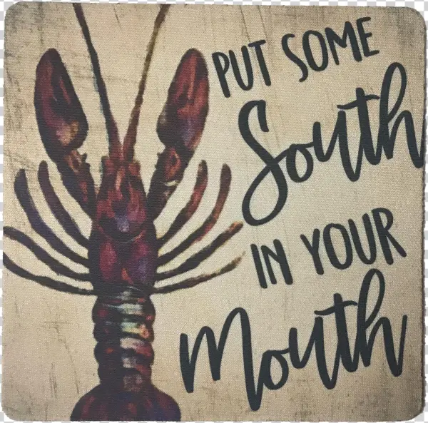 Put Some South In Your Mouth® Crawfish Coaster Louisiana - American Lobster