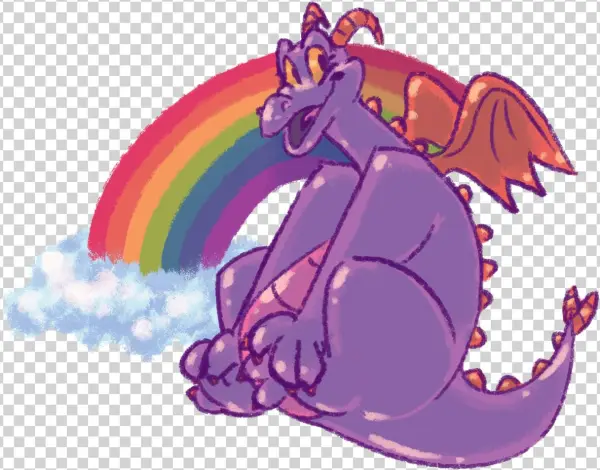 Two Tiny Wings, Eyes Big And Yellow Horns Of A Steer, - Cartoon