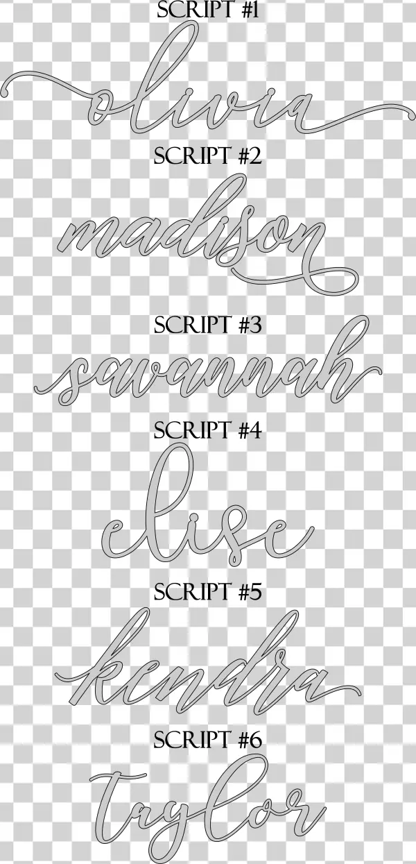 Acrylic With Gold Foil Place Cards - Calligraphy