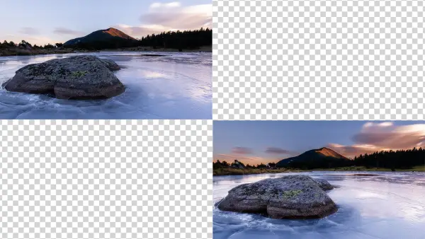Before And After Result Of A Luminosity Masks Editing - Reflection