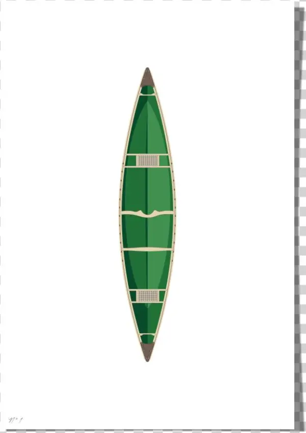 Canoe Art Print Roo Kee Roo - Emblem
