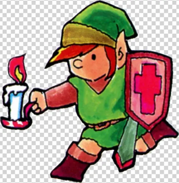 Link Holding The Candle - Candle
