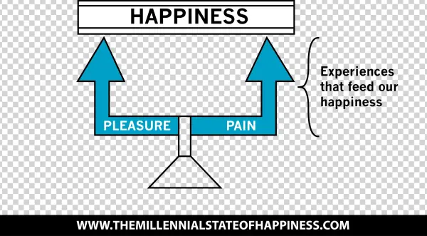 Pleasure - Pain - Happiness - Diagram