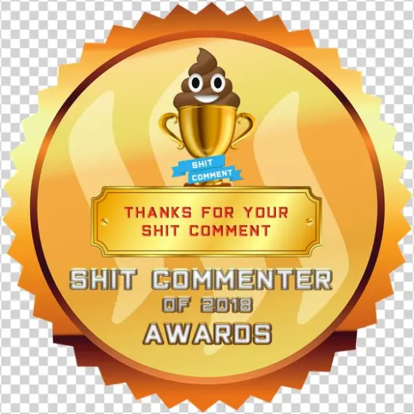 Shit Comment Award - Golden Stamp Png Free