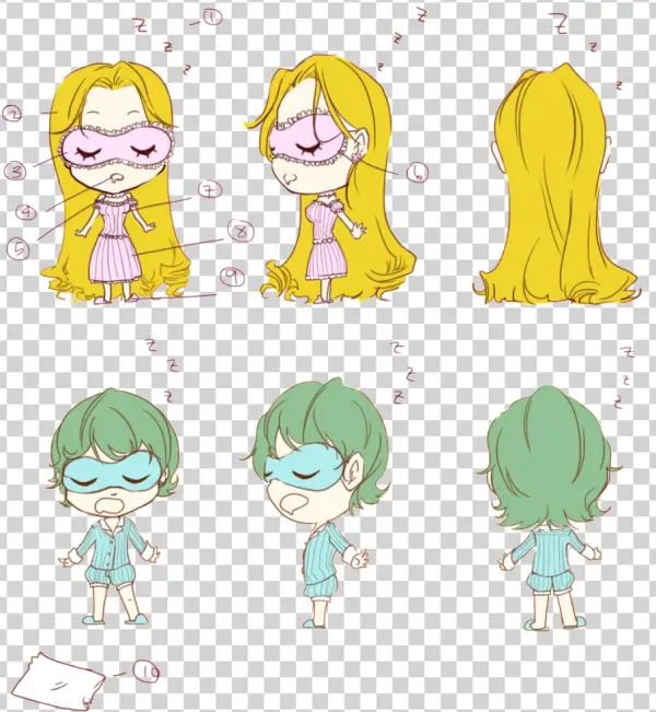 Sleeping Beauty/ Sleep Fighters Set - Cartoon