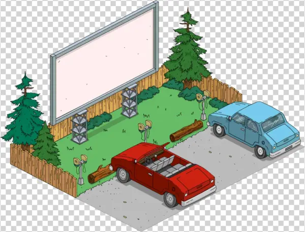 Tapped Out Drive-in Theater - Illustration