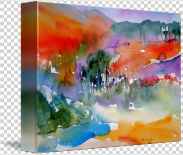 Abstract Watercolor Landscape - Watercolor Paint