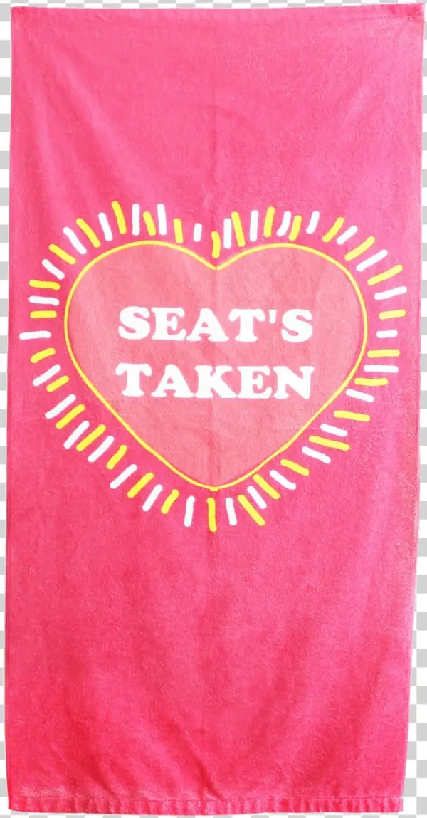 Seats Taken Beach Towel - Carmine