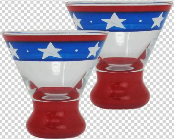 Stars/stripes Cosmos Glass S/2 - Ceramic