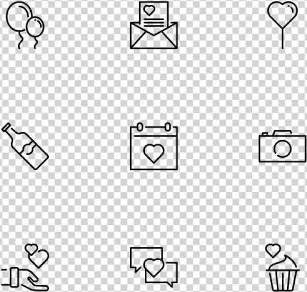 Valentines - Line Art