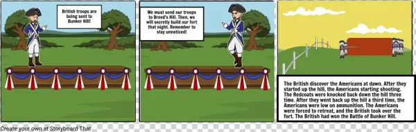 Battle Of Bunker Hill - Cartoon