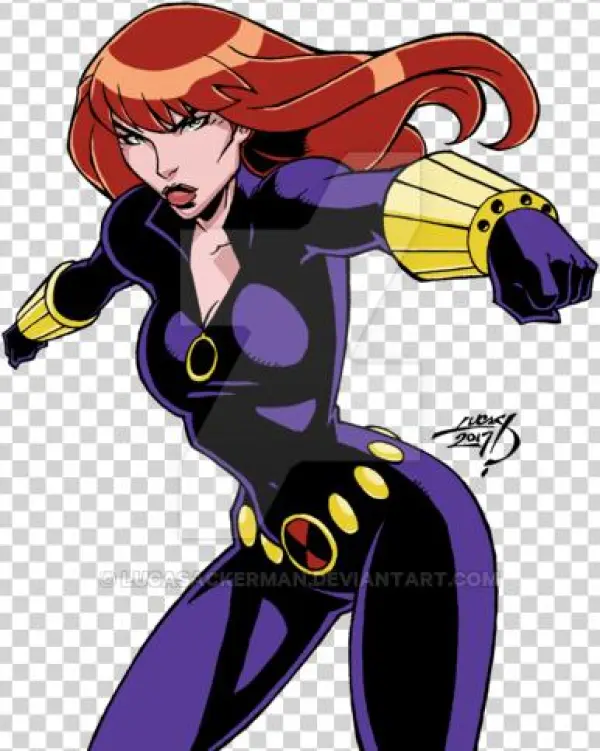 Black Widow 2017 Colored By Lucasackerman - Earth's Mightiest Heroes Black Widow Png