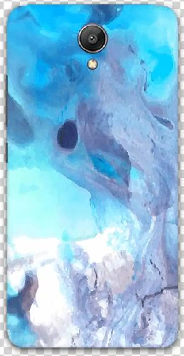 Blue Watercolor Marble Redmi Note 2 Mobile Case - Light Blue Abstract Marble Notebook: Chic Marble Design