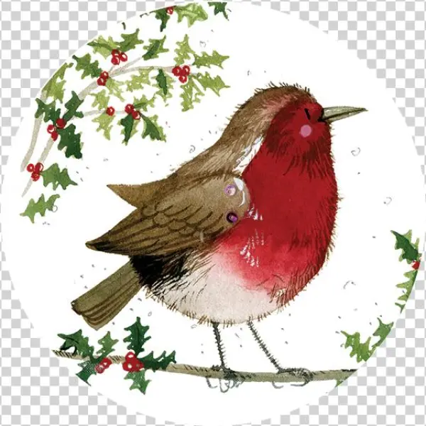 Christmas Robin Gift Tag - Nightingale