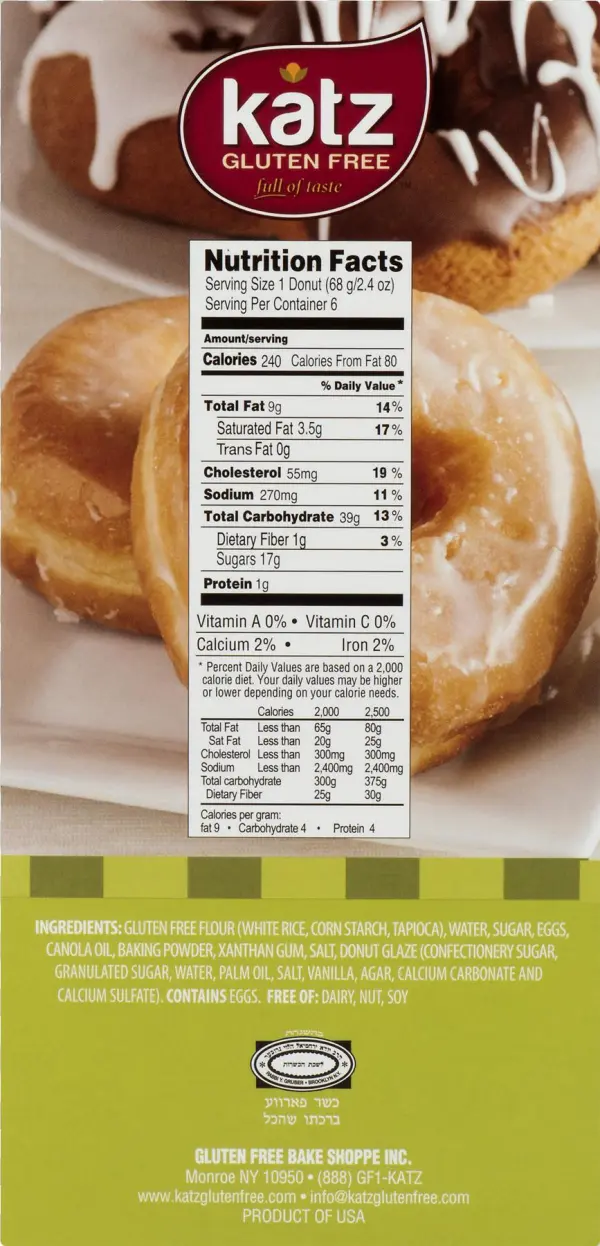 Katz Gluten Free Glazed Donuts - Katz
