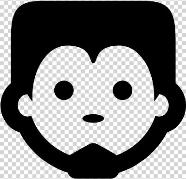Man Face With Goatee Vector - Icon