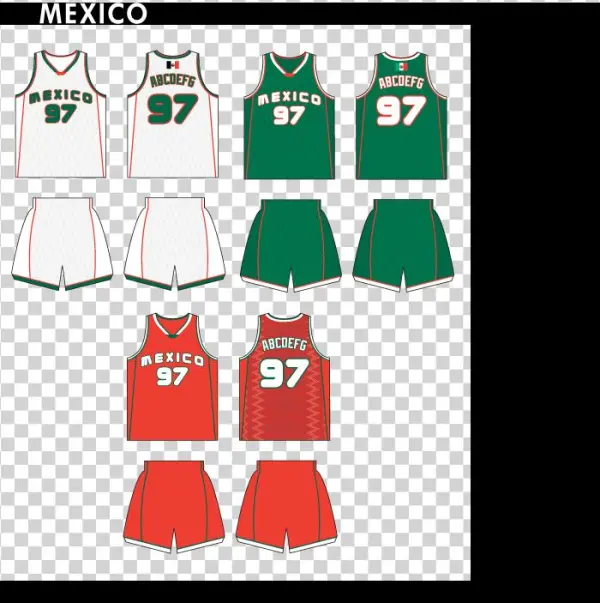 Mexico - Lakers Jersey Vector