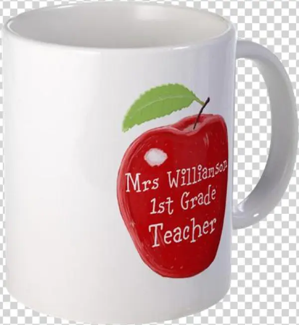 Personalised Teacher Apple Painting Mugs - Create Your Own Personalized Personalised Teacher Apple