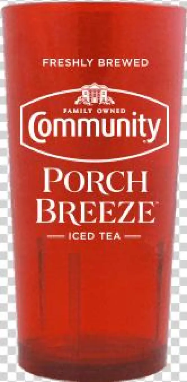 Red 24 Oz Iced Tea Glass - Community Coffee Signature Blend Dark Roast Ground