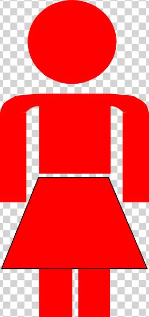 Red Lady Stick Figure Svg Clip Arts 282 X 599 Px