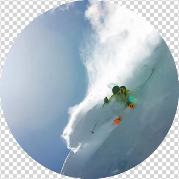 Skier On A Steep Slope - Surfing